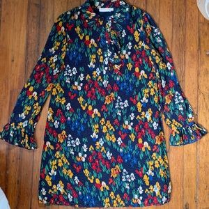 Tory Burch Livia Floral Shirt Dress Size 6